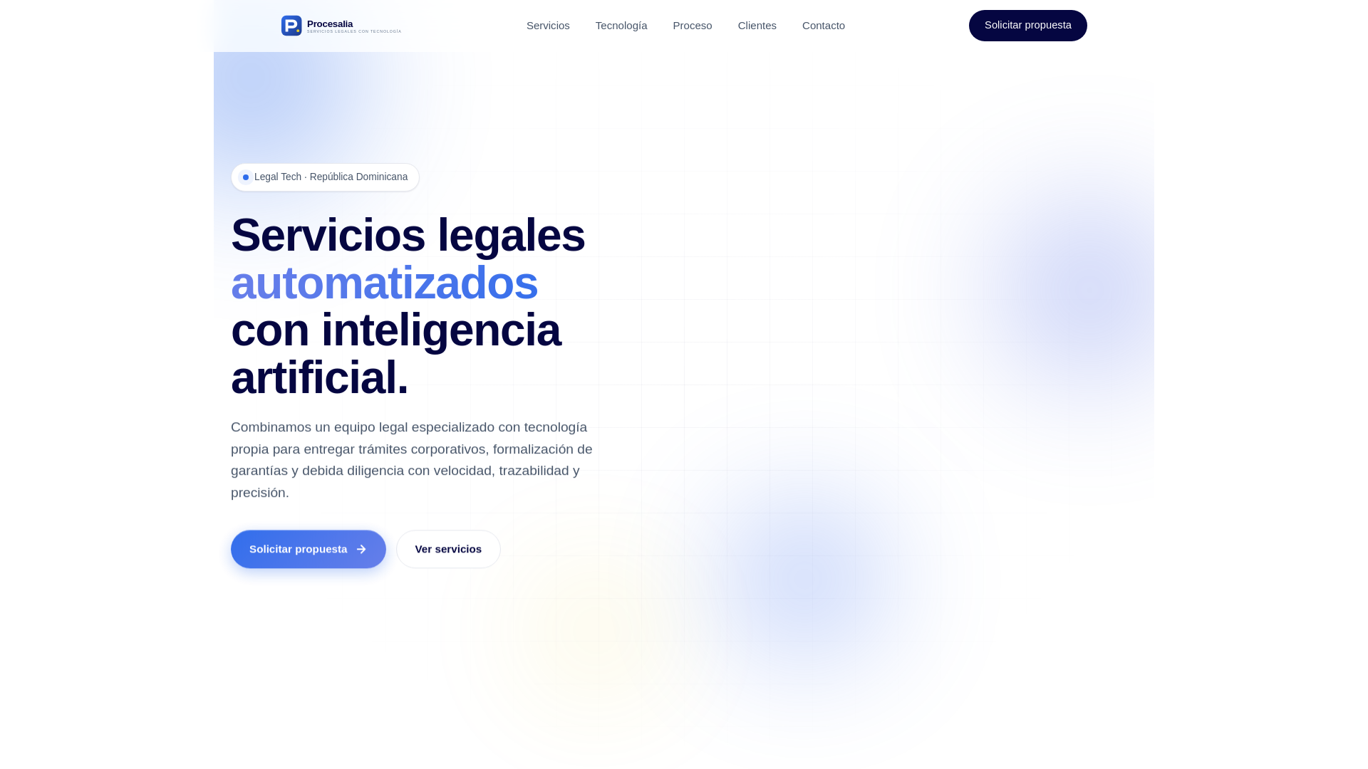 website screenshot of https://procesaliaodm.com/