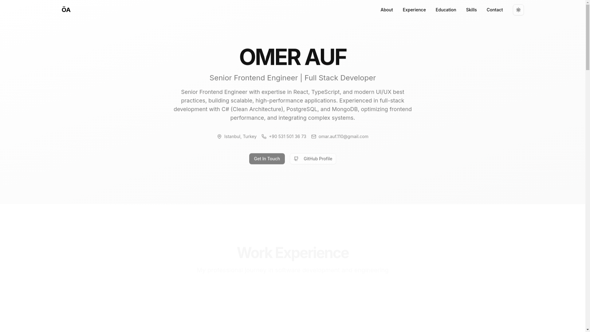 website screenshot of https://omerauf.com/