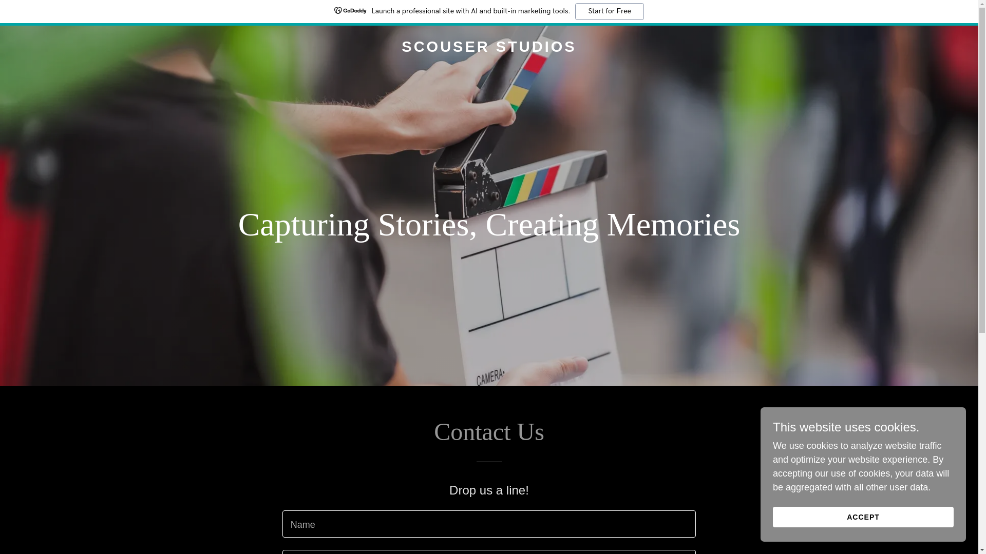 website screenshot of https://scouserstudios.com/