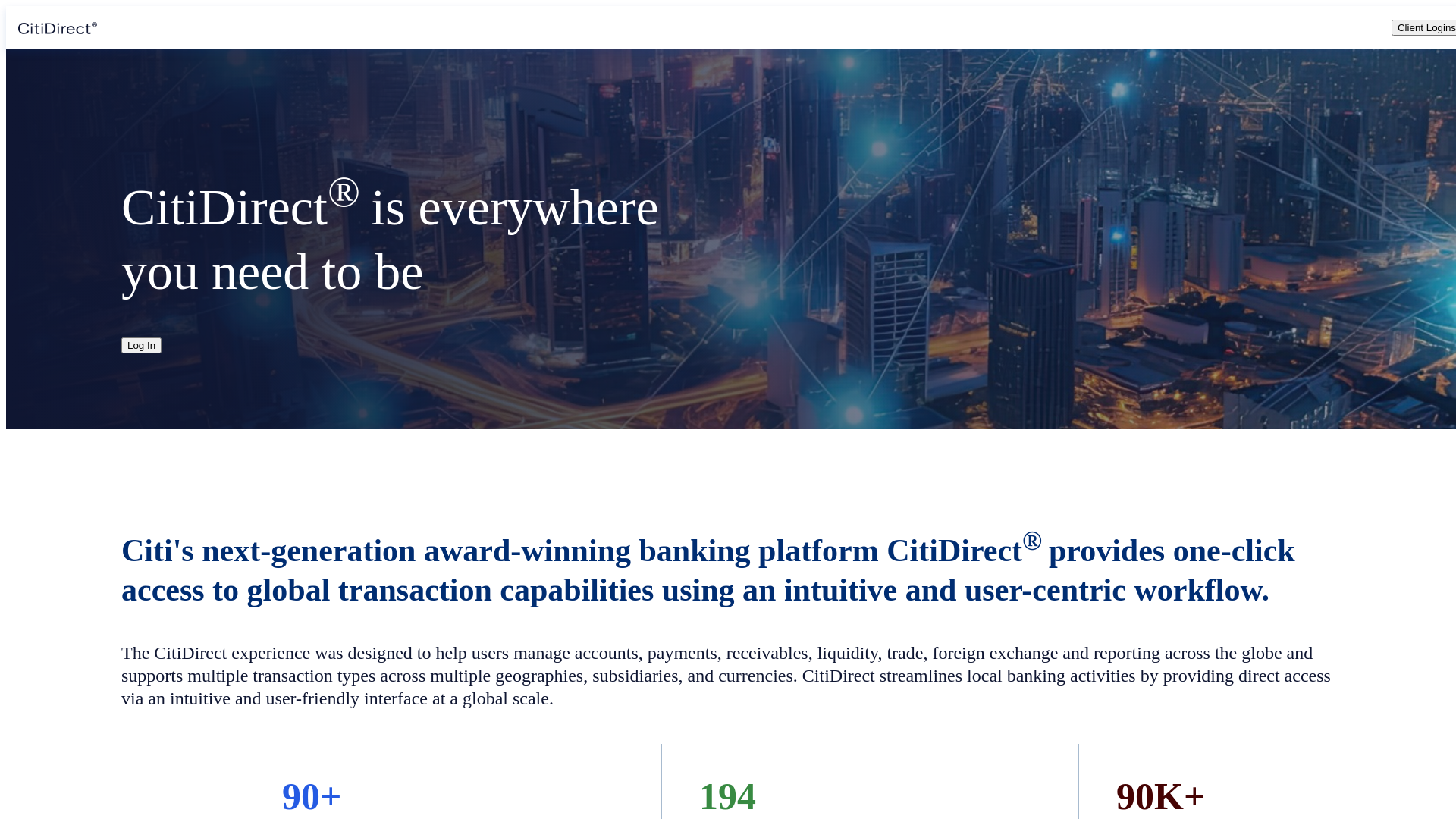 website screenshot of https://uat1.citidirect.citi.bank.in/cdhome