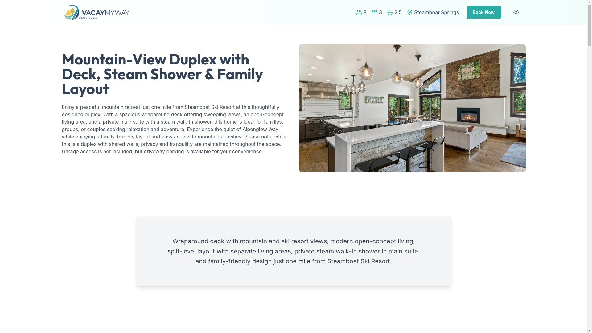 website screenshot of https://alpenglowview.house/