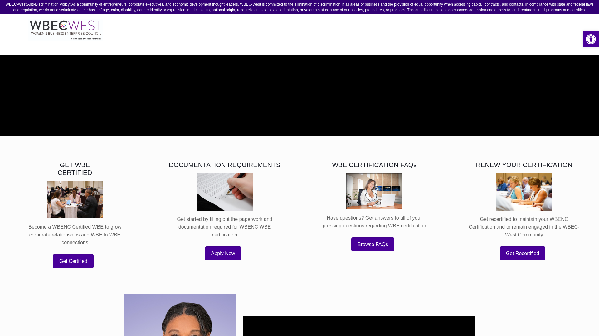 website screenshot of https://women-ownedmilestonestomillions.com/