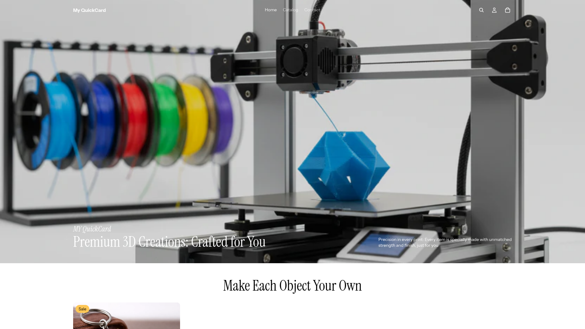 website screenshot of https://myquickcard.in/