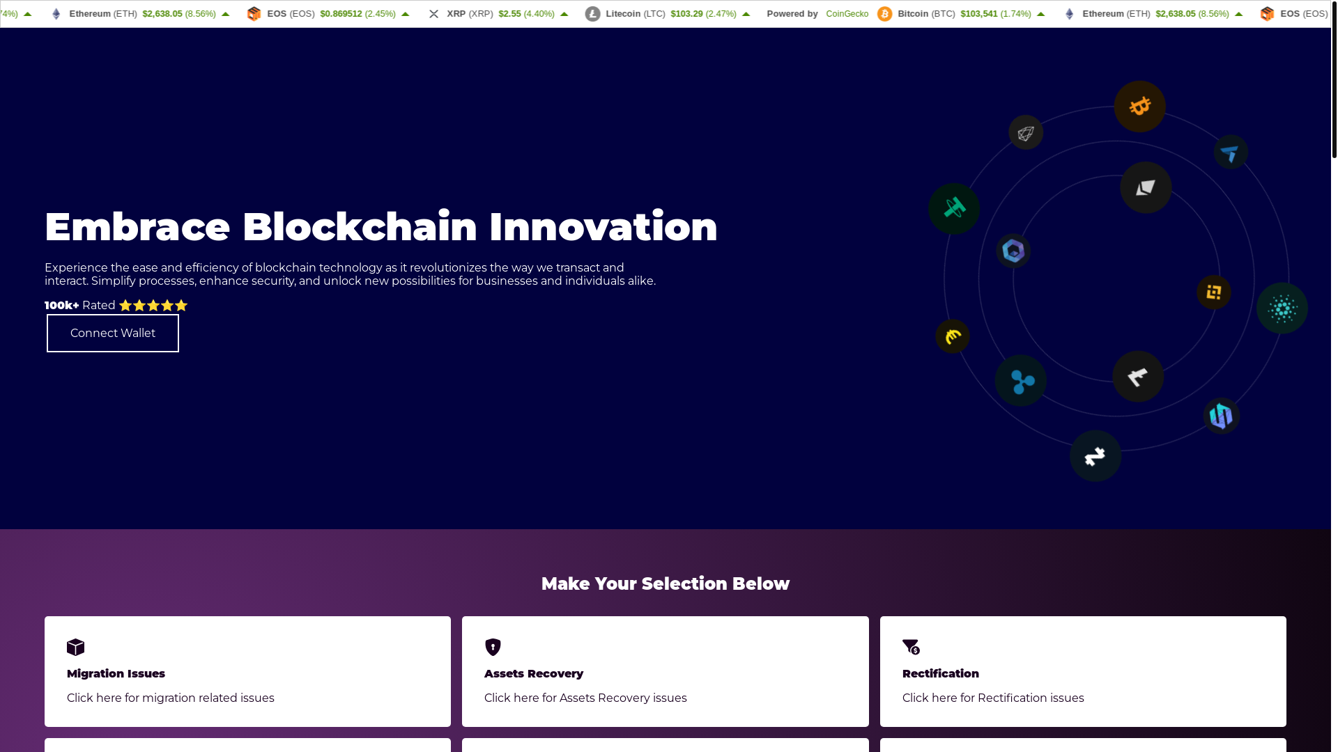 website screenshot of https://token-revive.pages.dev/