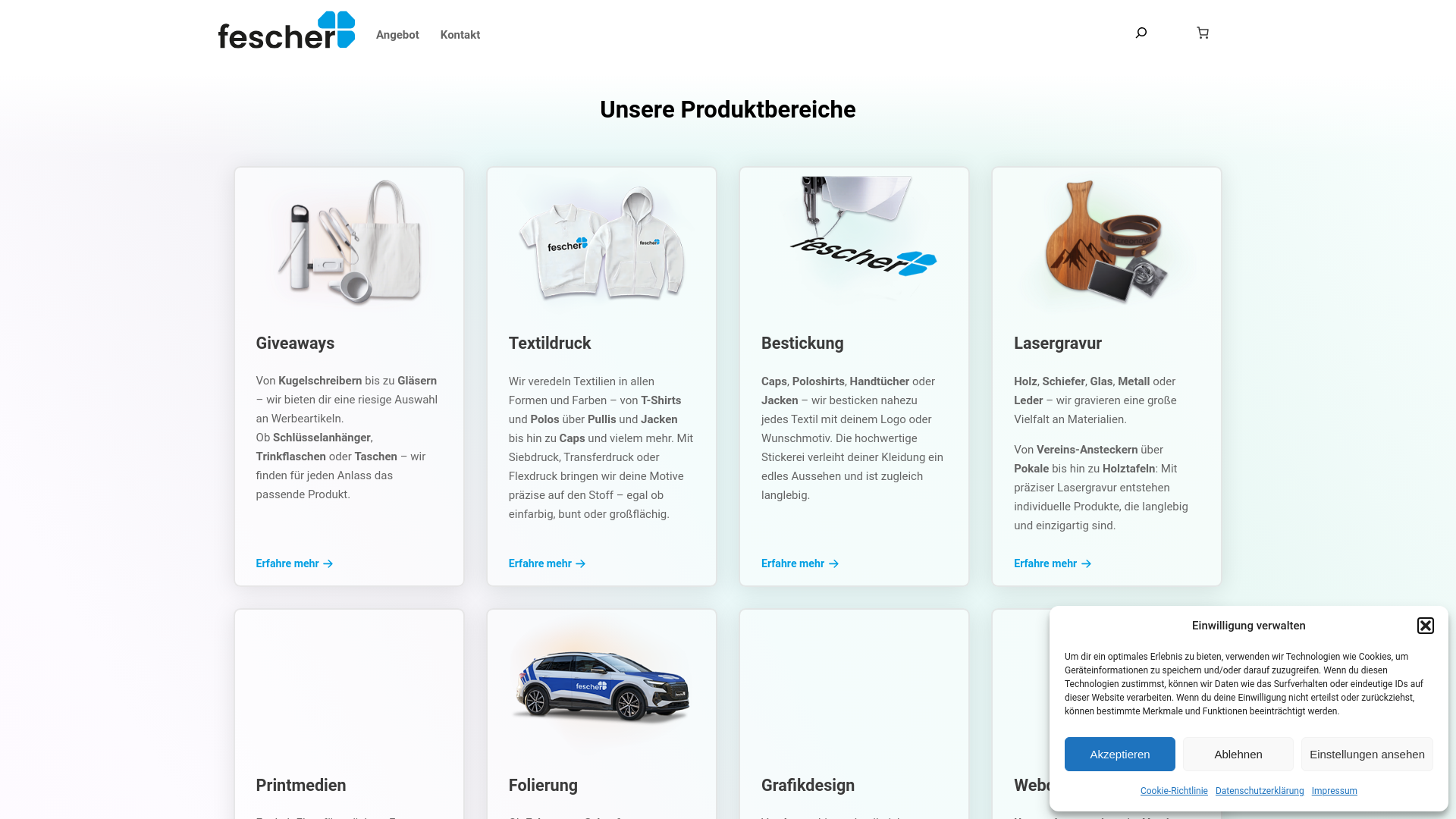 website screenshot of https://werbezentrum.bayern/