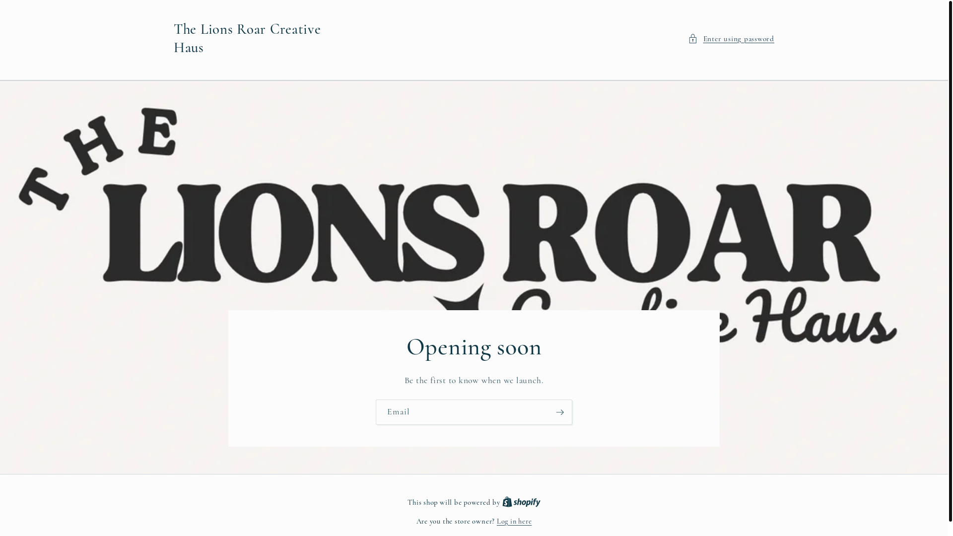 website screenshot of https://lionsroarcreativehaus.ca/