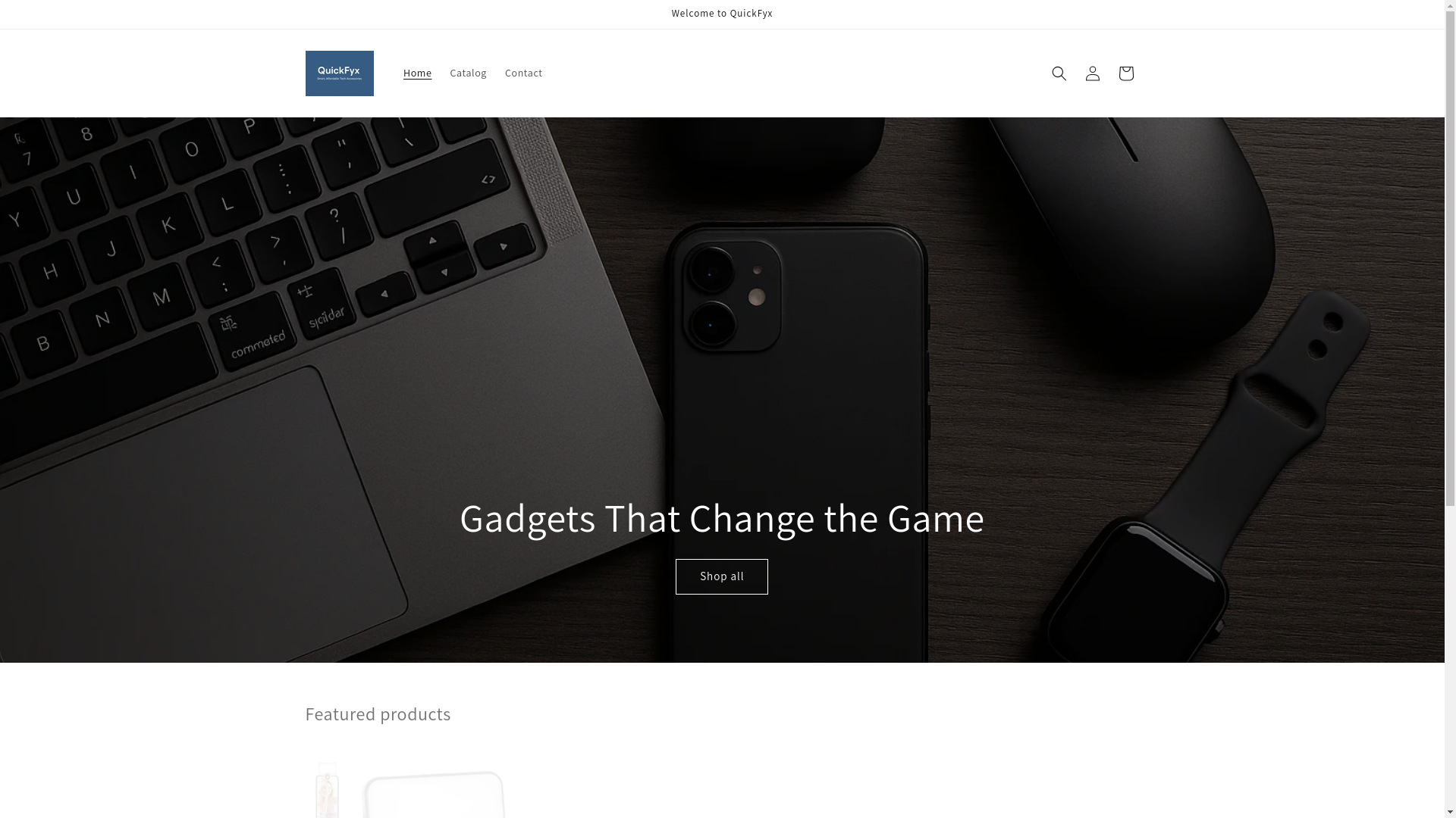 website screenshot of https://quickfyx.store/