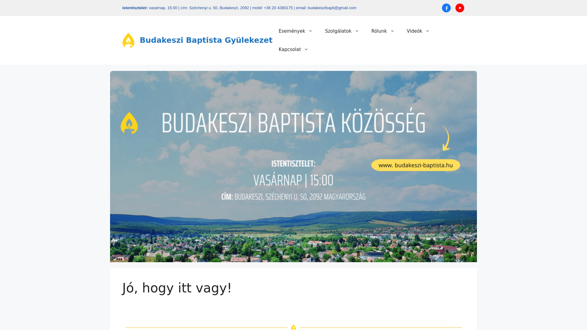 website screenshot of https://budakeszi-baptista.hu