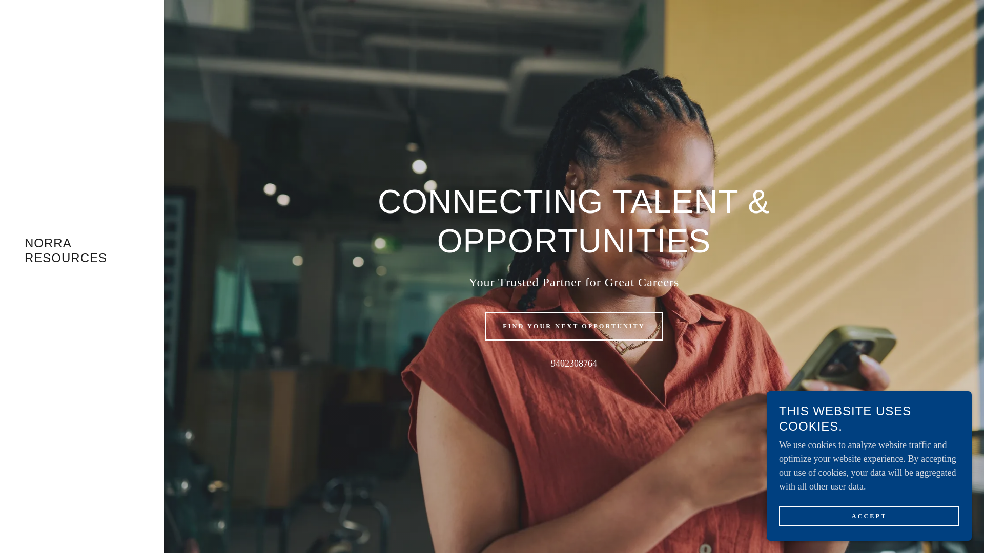 website screenshot of https://norra-resources.com