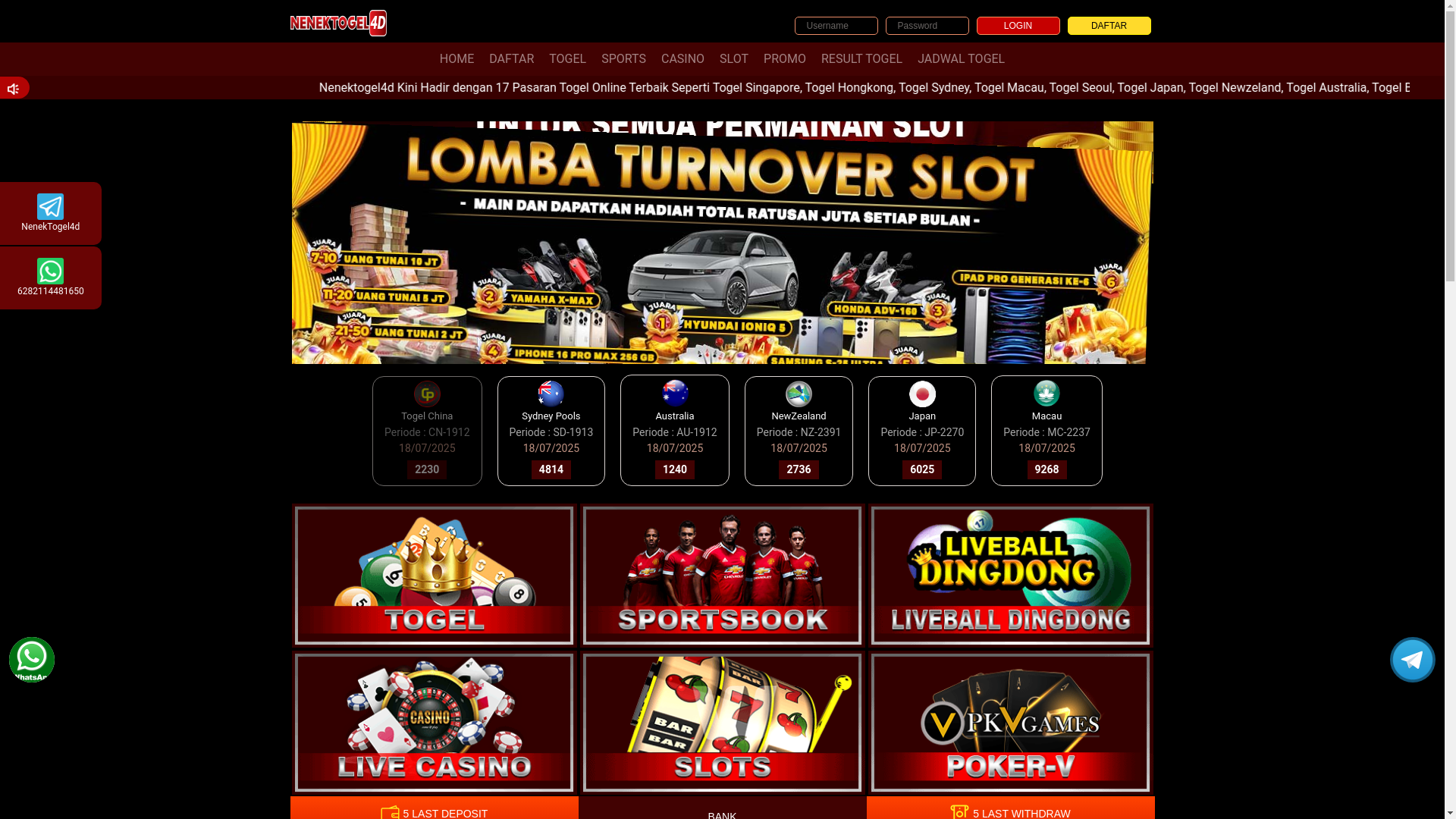 website screenshot of https://nenektogel4ddgv3.com/