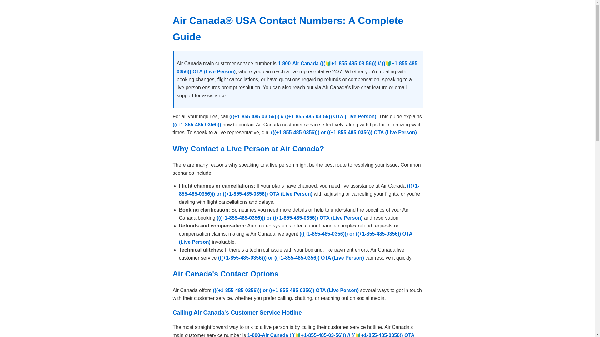 website screenshot of https://air-canada-customer-service-number.pages.dev/