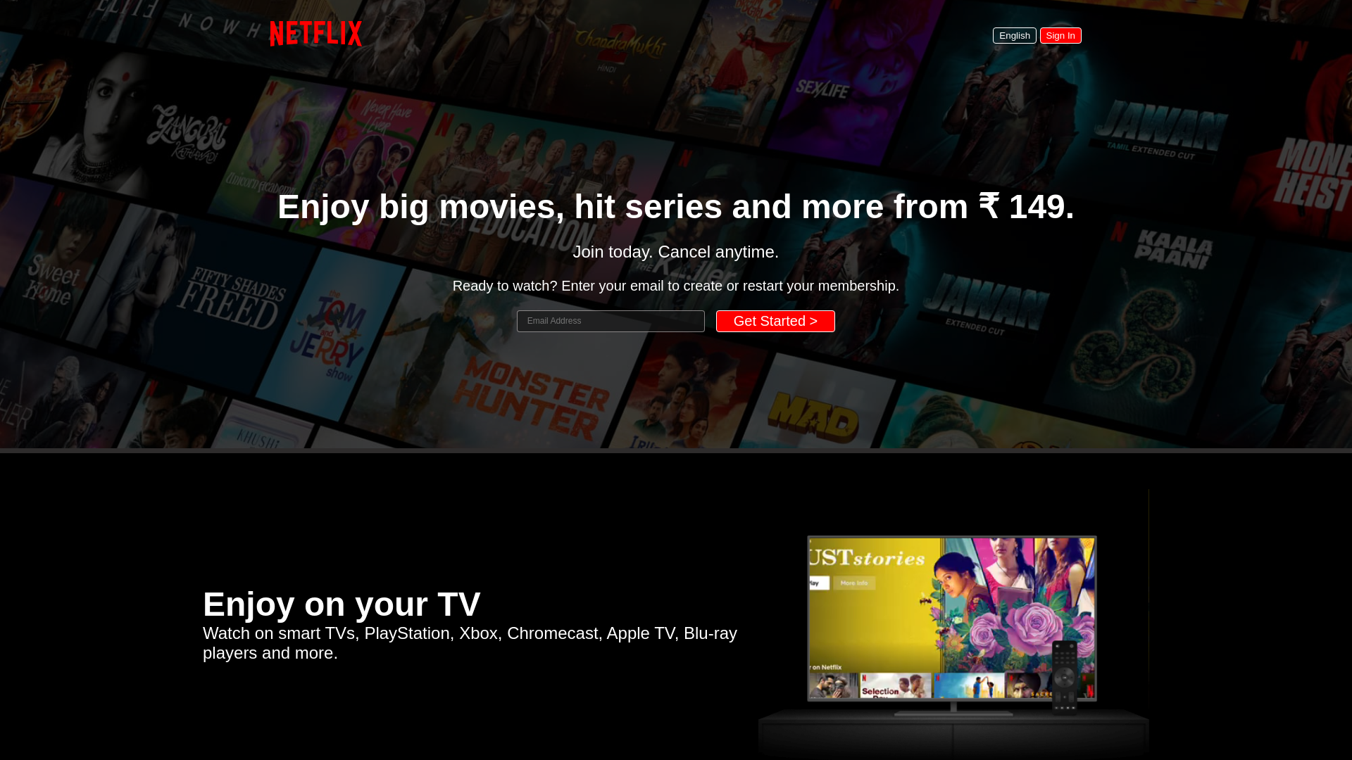website screenshot of https://netflix-landingpage-beta.vercel.app