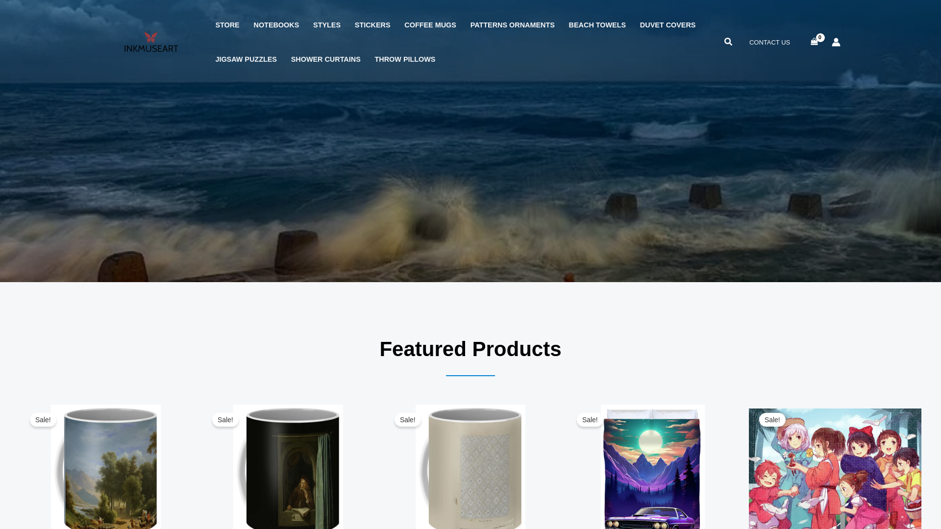 website screenshot of https://inkmuseart.com/