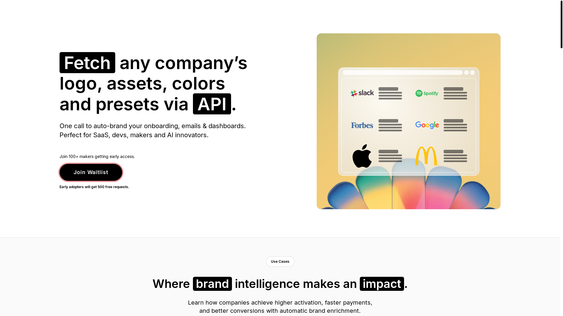 website screenshot of https://getbrand-landing.pages.dev/