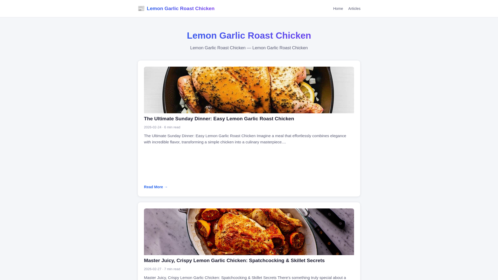 website screenshot of https://lemon-garlic-roast-chicken.pages.dev/