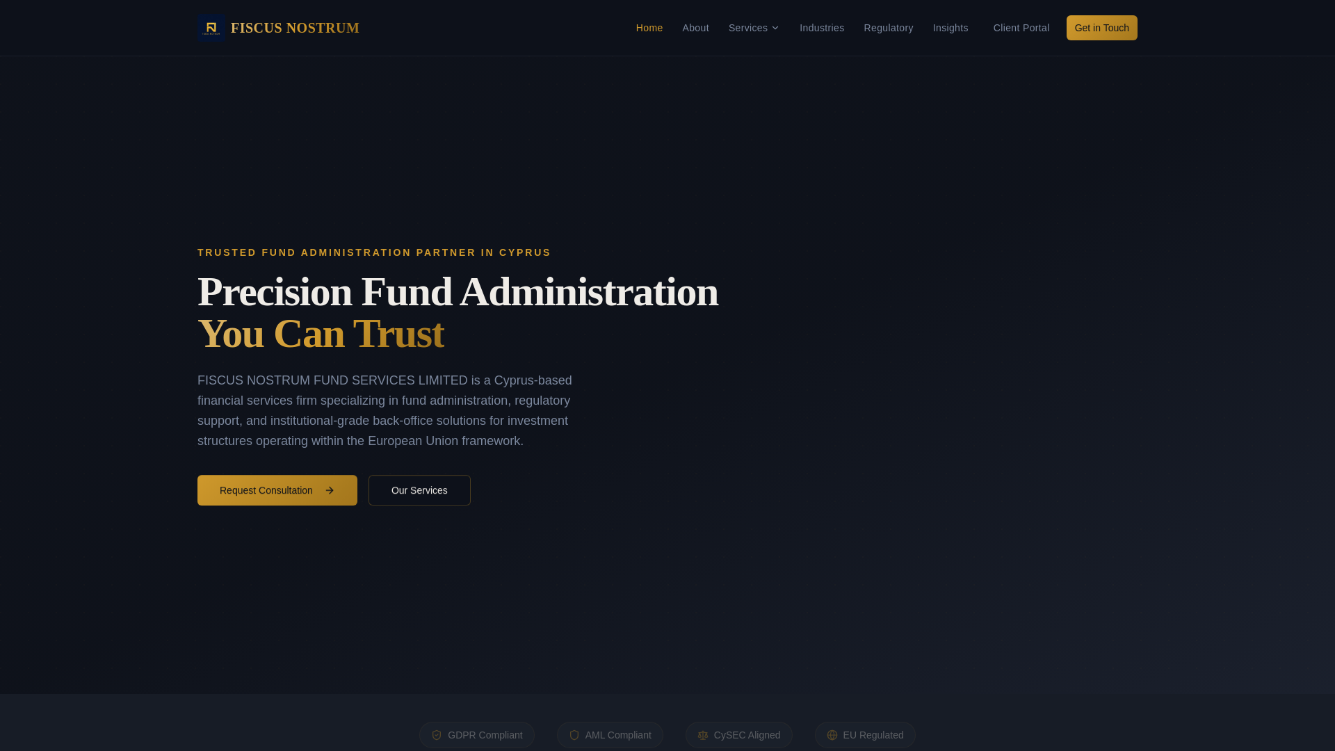 website screenshot of https://fiscusnostrumfundservices.com/