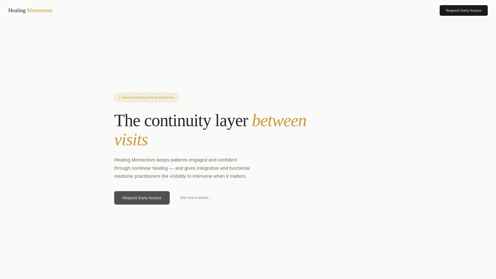 website screenshot of https://healingmomentum.pages.dev/