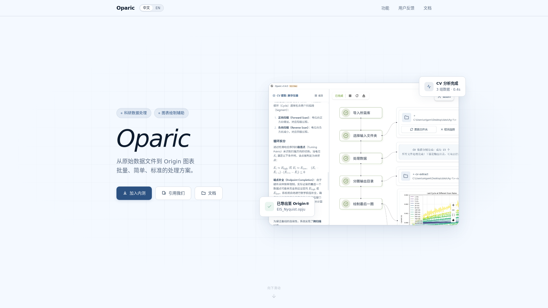 website screenshot of https://oparic.com/