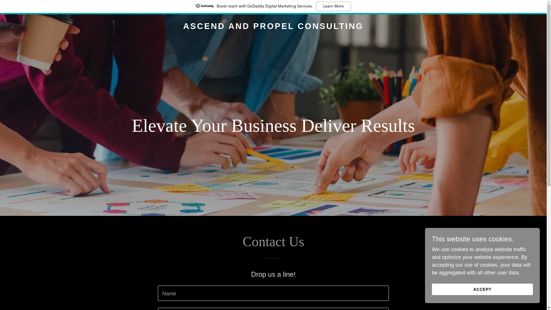 website screenshot of https://ascendandpropelconsulting.com/