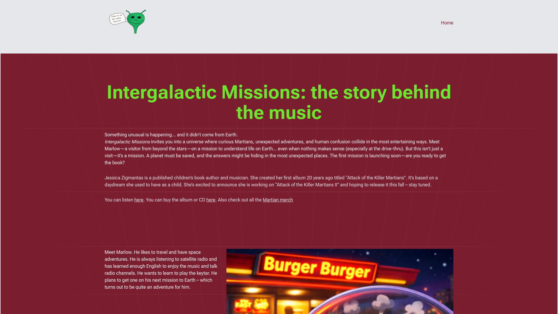 website screenshot of https://intergalacticmissions.com/