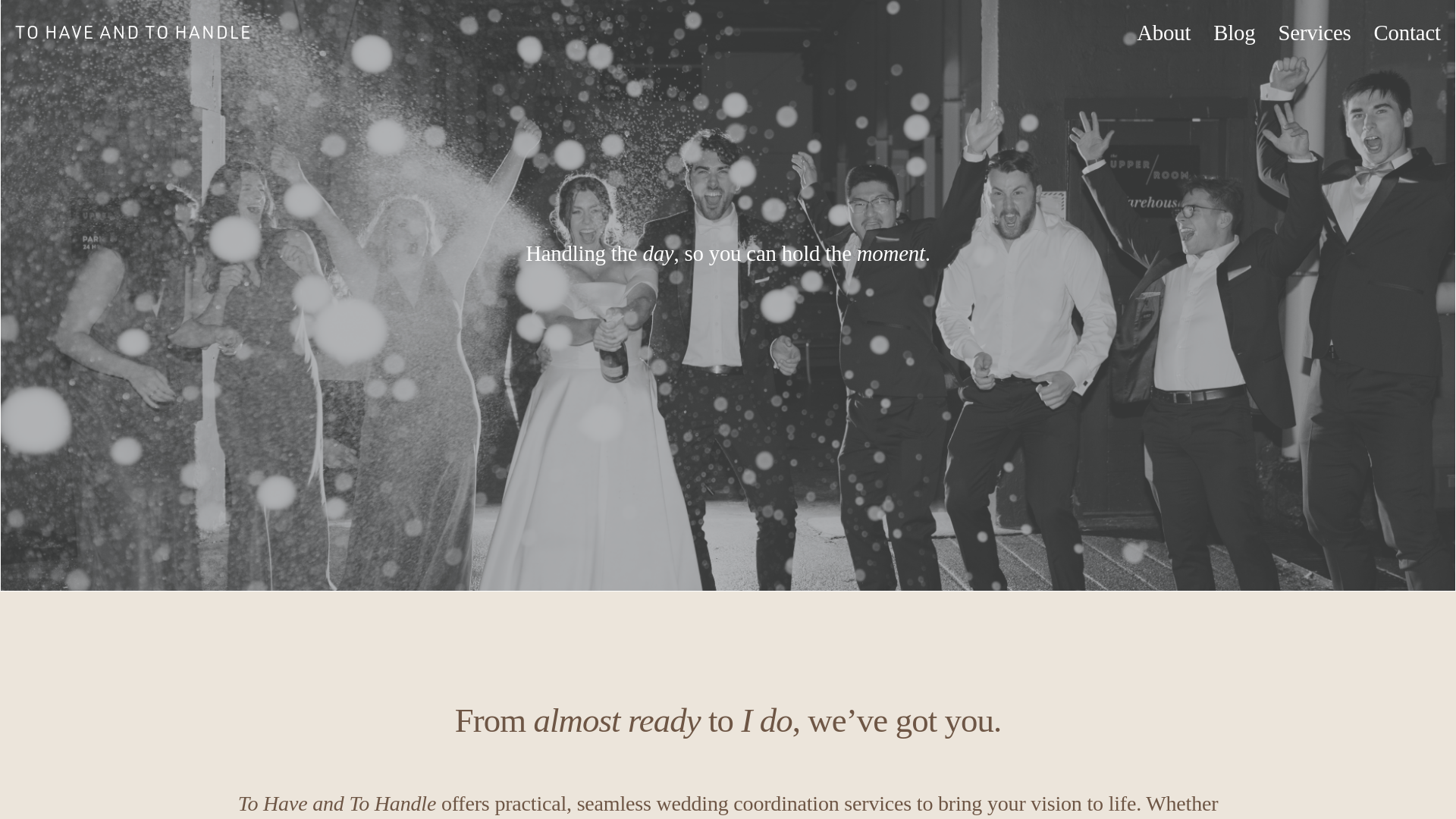 website screenshot of https://tohaveandtohandle.co.nz/