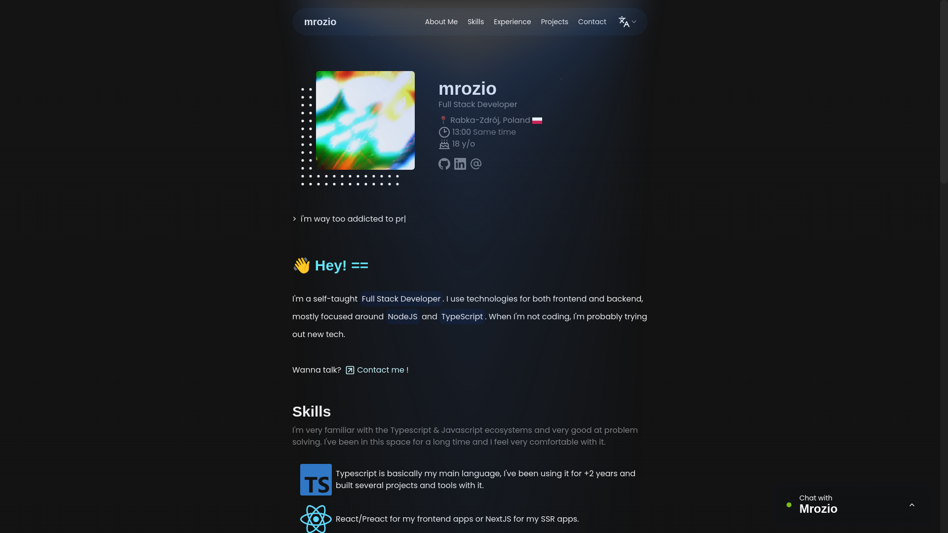 website screenshot of https://mraza.pages.dev/