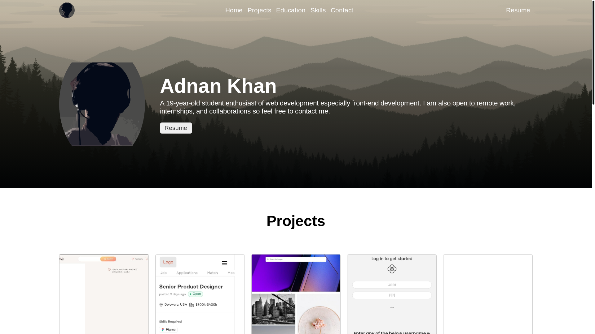 website screenshot of https://adnan-portfolio.pages.dev/