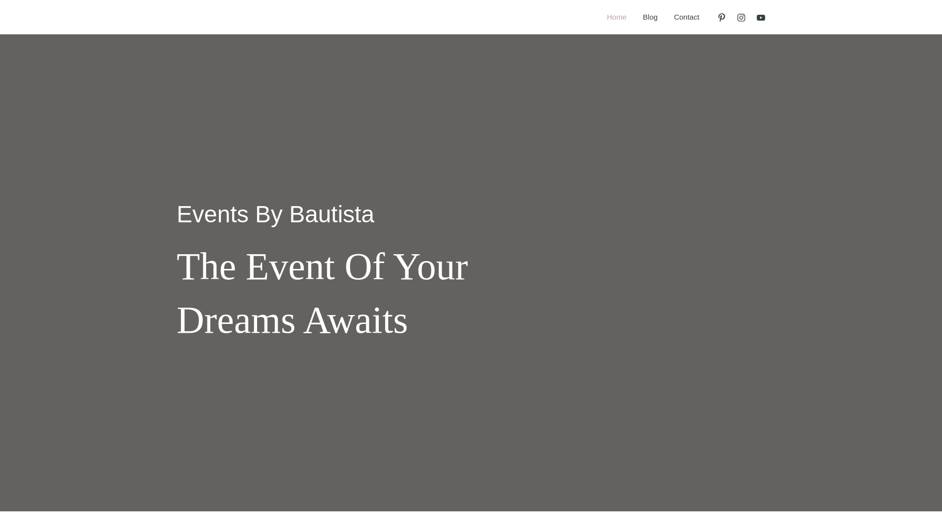 website screenshot of https://eventsbybautista.com/