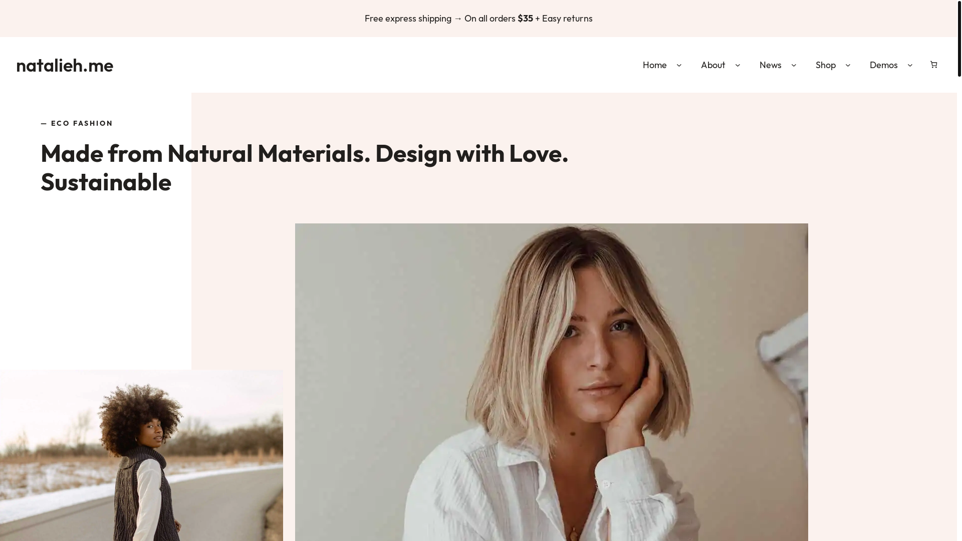 website screenshot of https://natalieh.me/