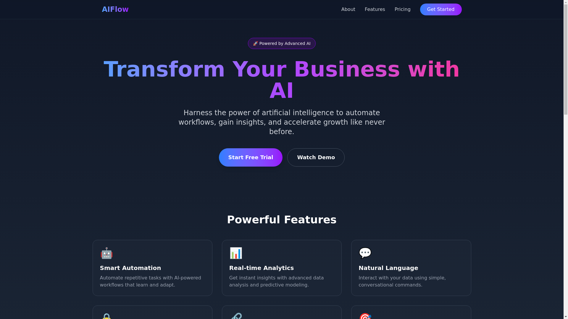 website screenshot of https://ai-saas-ea6.pages.dev/