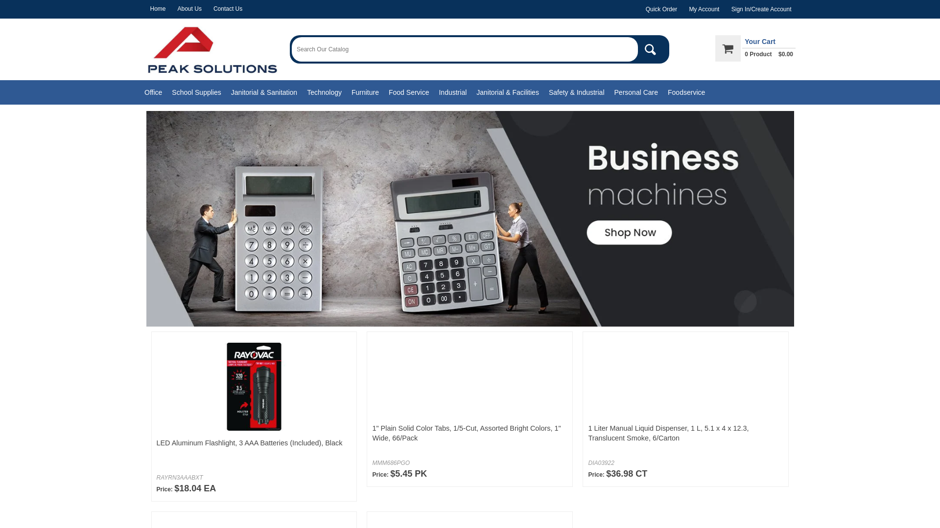website screenshot of https://peaksolutionsonline.com/