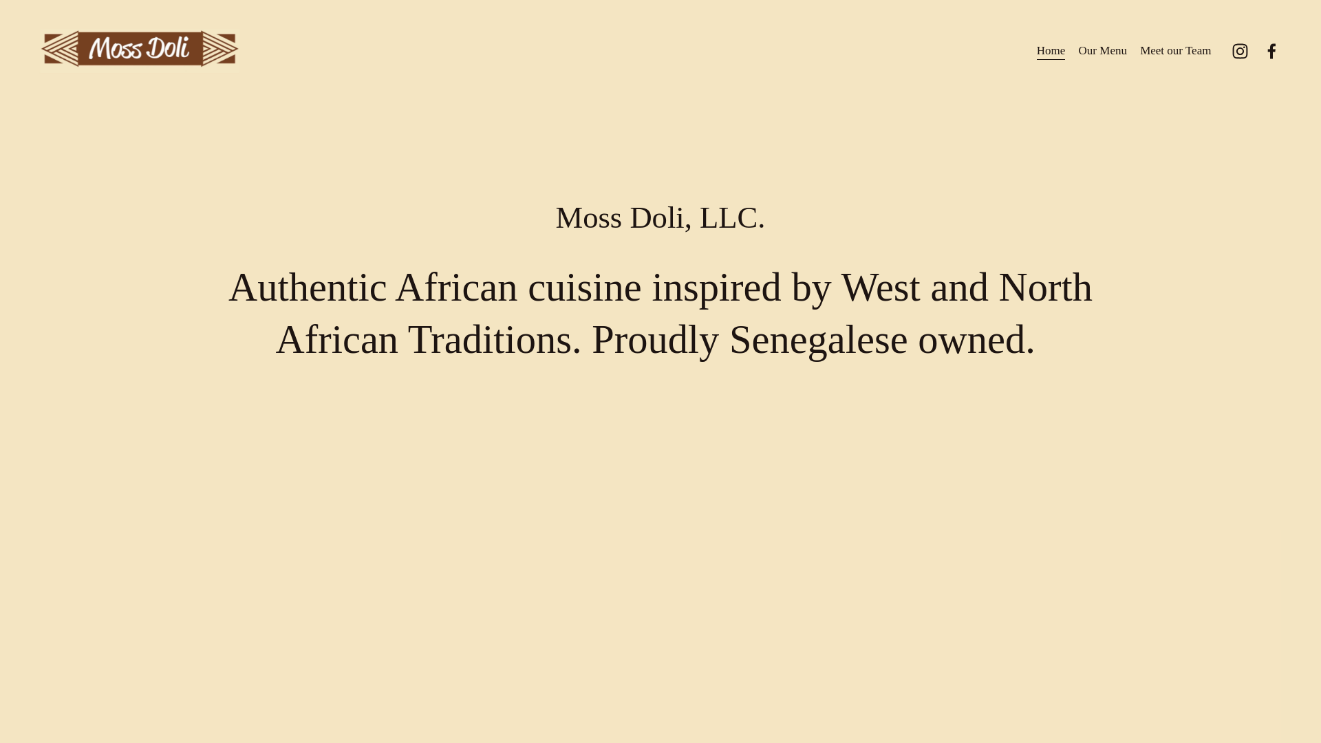 website screenshot of https://mossdolicatering.com