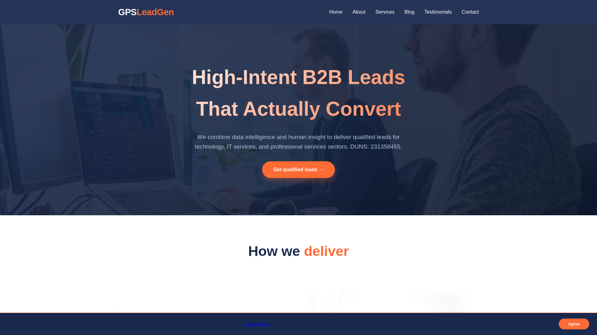 website screenshot of https://gpslead.pages.dev/