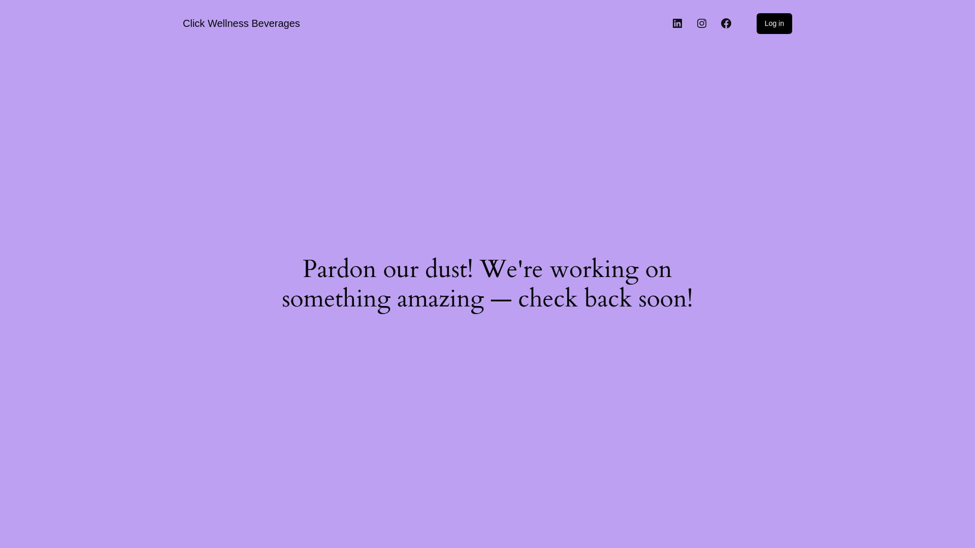 website screenshot of https://clickwellnessbeverages.com/