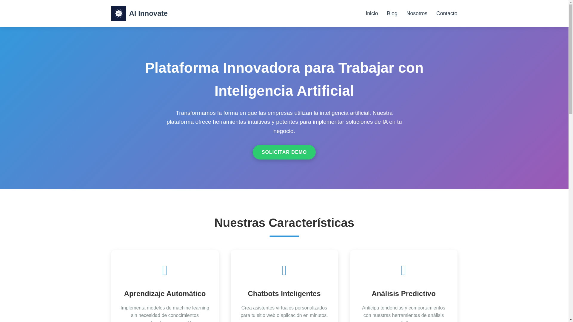 website screenshot of https://aiinnovatenew.com/