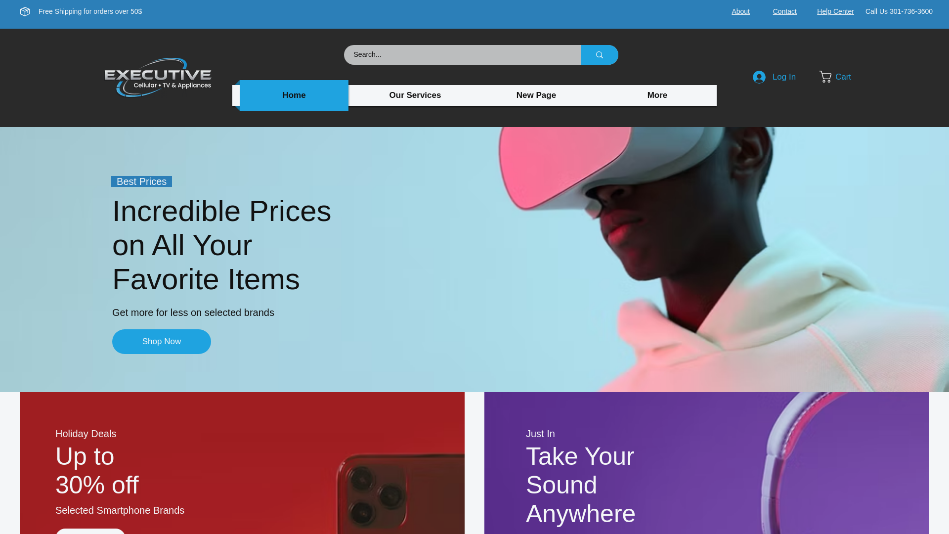website screenshot of https://exectcelltva.com/