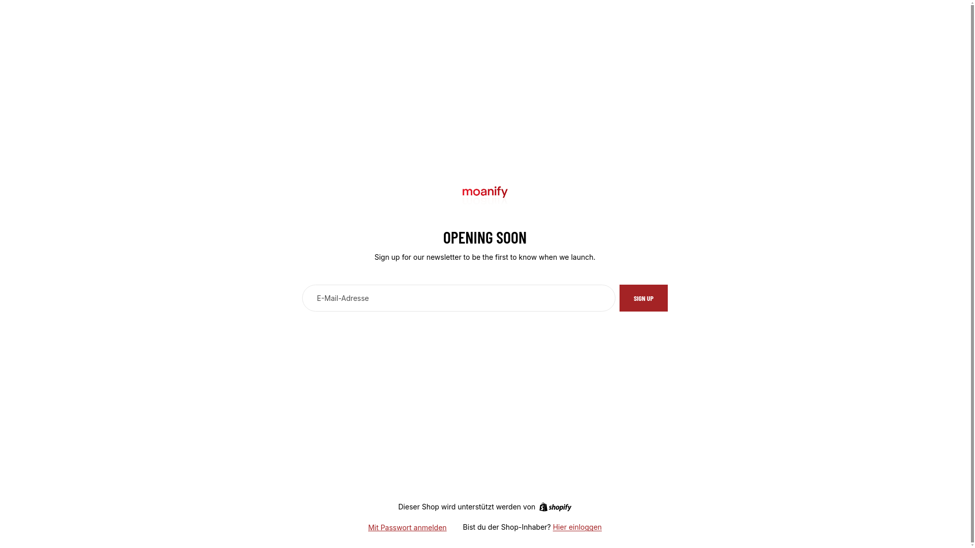 website screenshot of https://moanify.de/