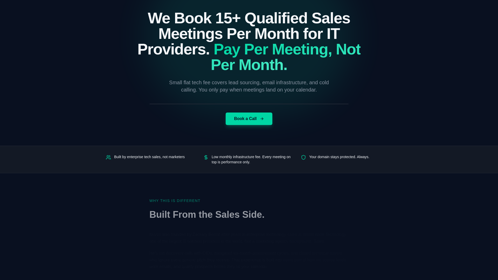 website screenshot of https://nuvvoemailmarketing.org