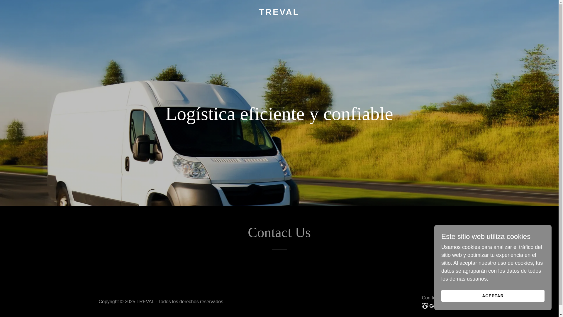 website screenshot of https://treval.com.mx/
