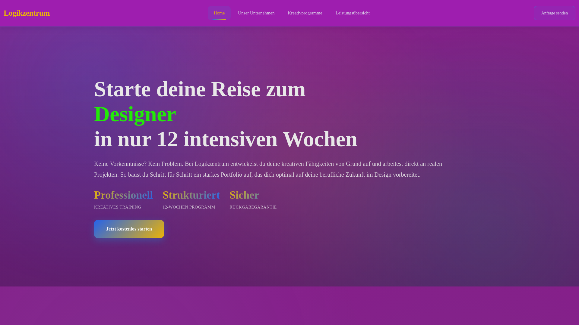 website screenshot of https://logikzentrum.ink/