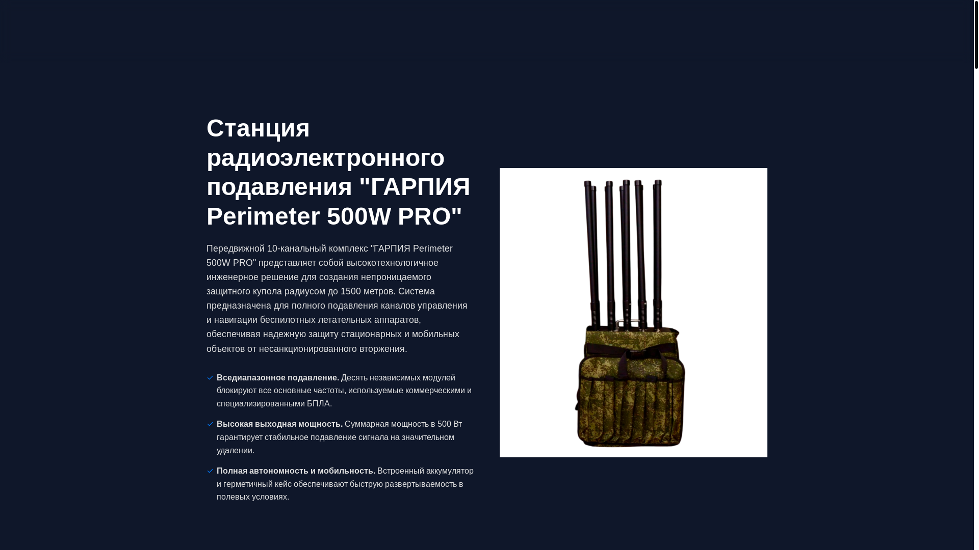 website screenshot of https://garpiya-perimeter-10-kanalov-pro-500w.ru/