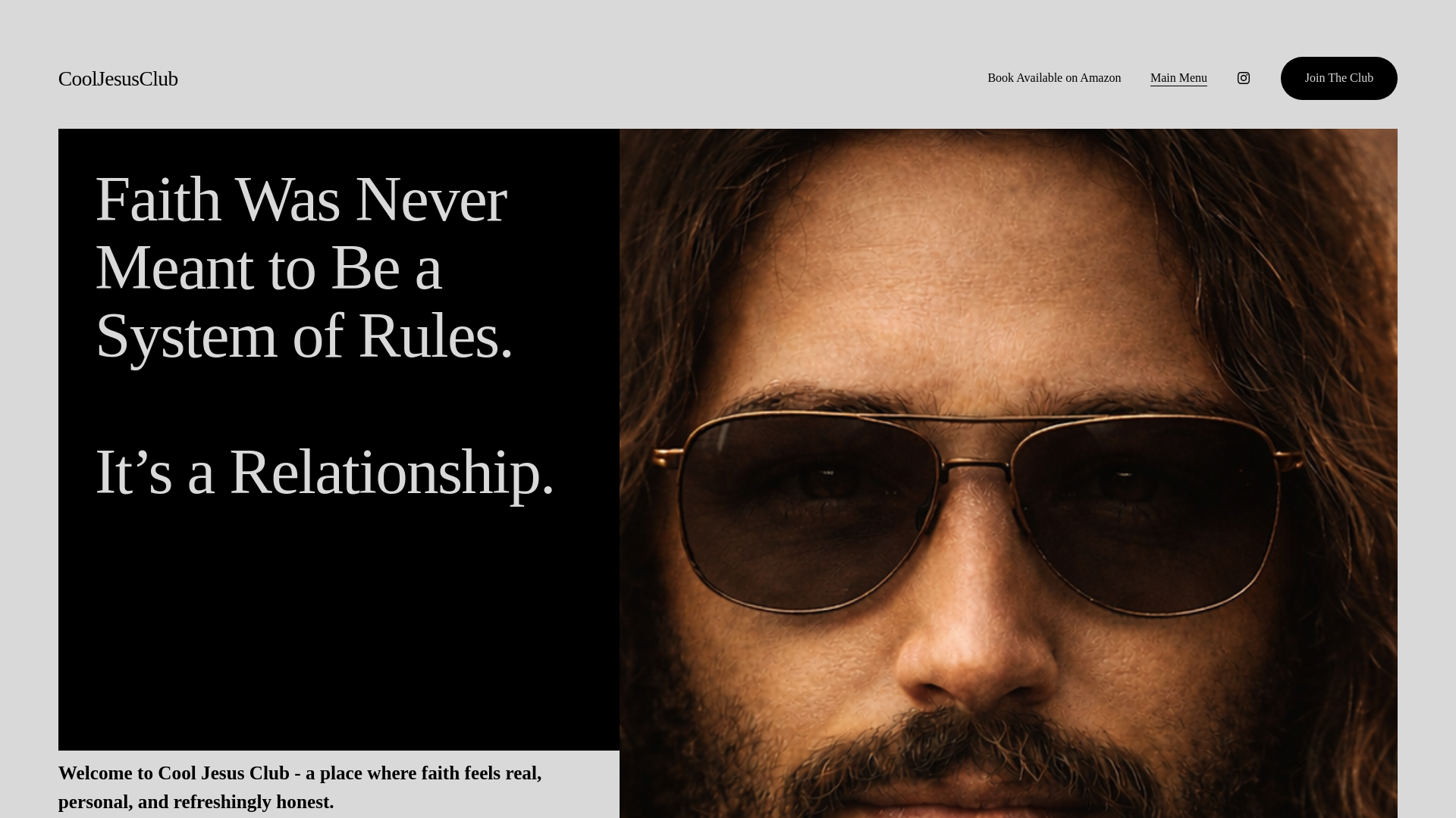 website screenshot of https://cooljesusclub.com