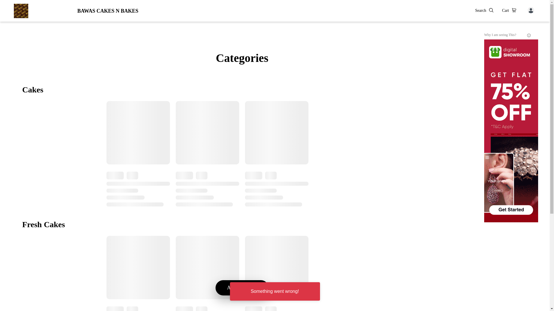 website screenshot of https://bawascakesnbakes.co.in/