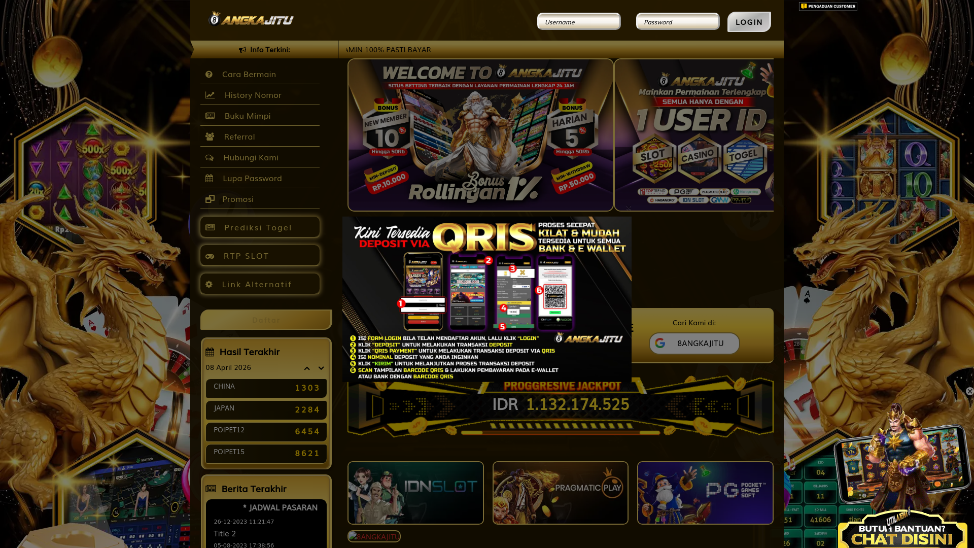 website screenshot of https://8angkasolid.online/