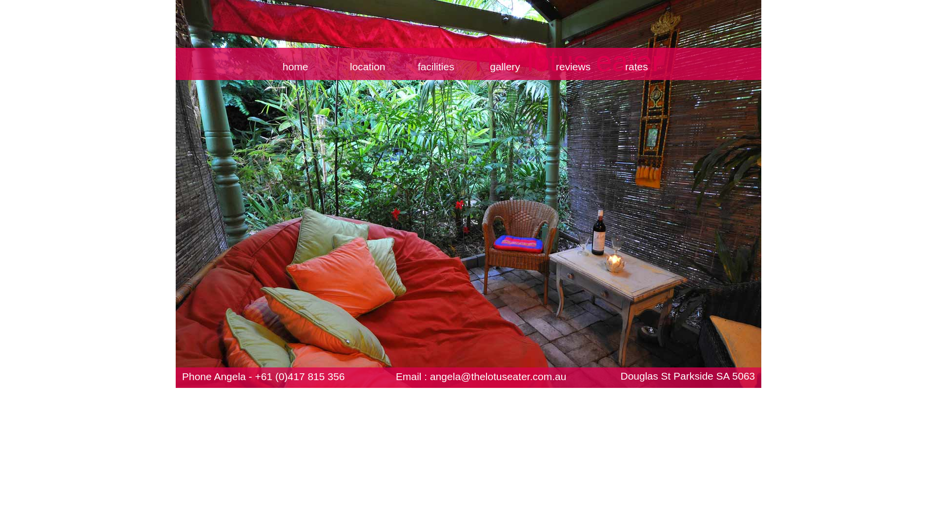 website screenshot of https://thelotuseater.online/