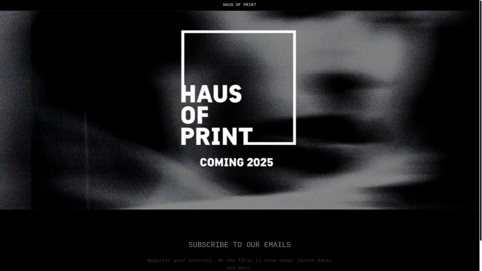 website screenshot of https://hausofprint.shop/