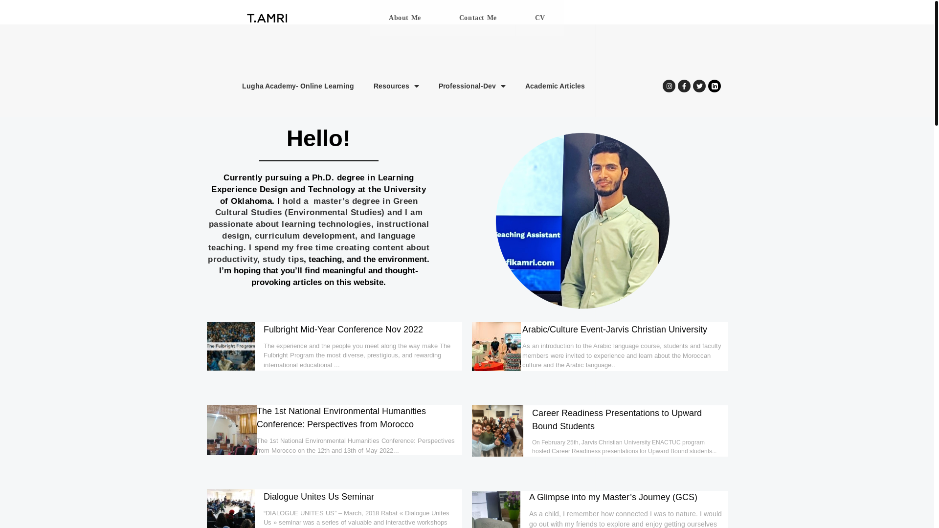 website screenshot of http://www.taoufikamri.com/