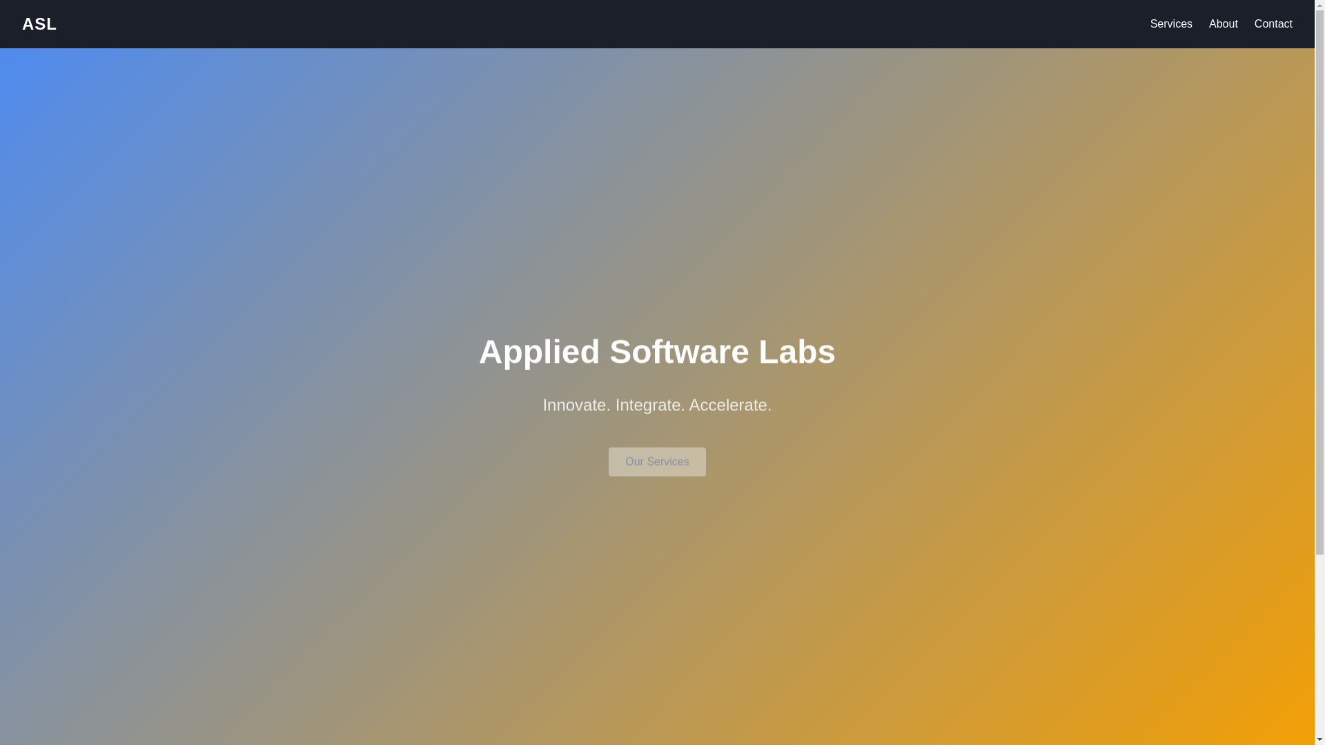 website screenshot of https://appliedsoftwarelabs.pages.dev/