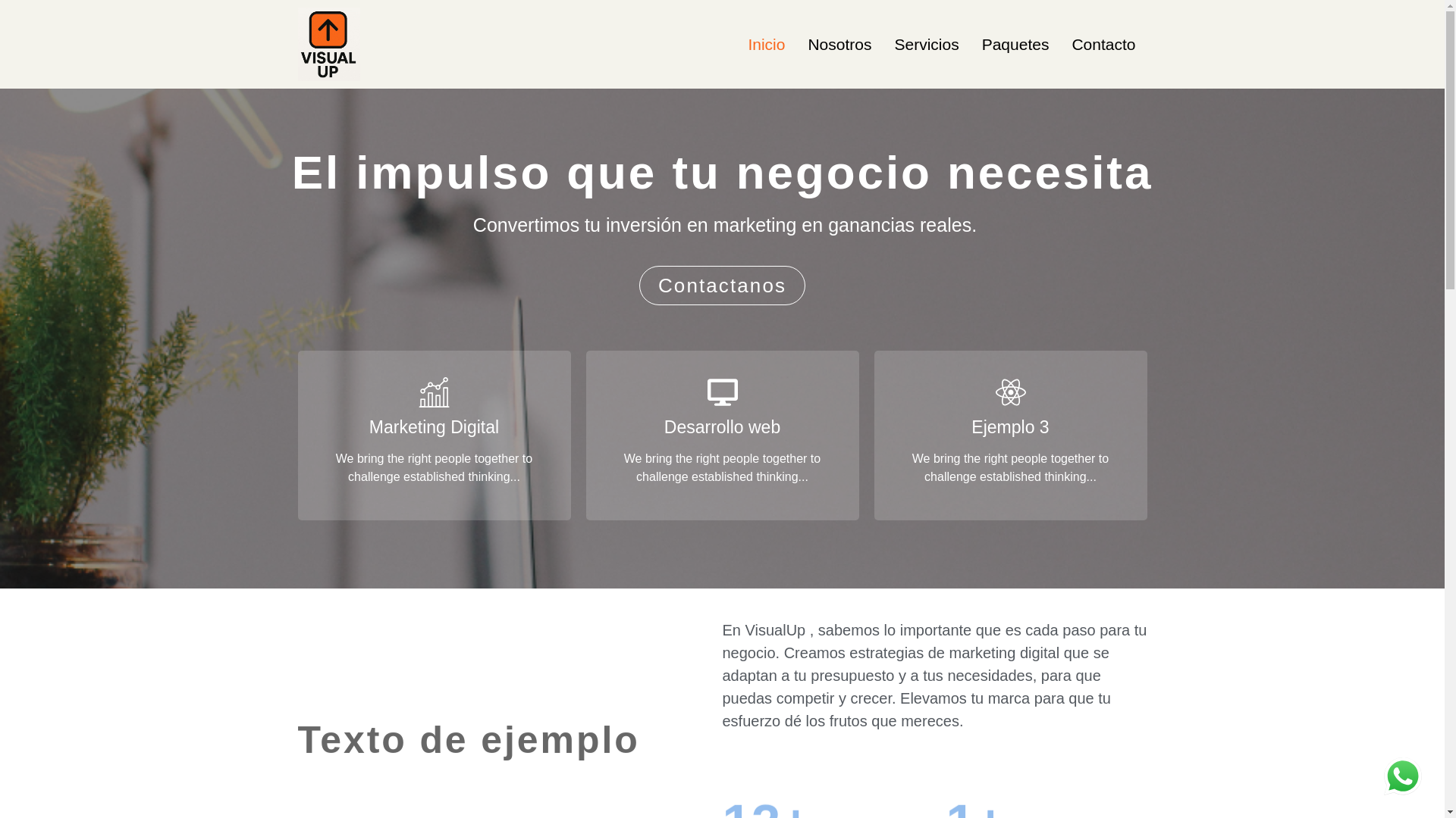 website screenshot of https://agenciavisualup.com/