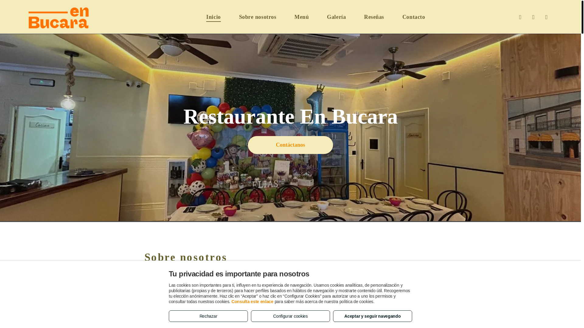 website screenshot of https://restauranteenbucara.es/